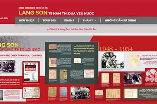 Triển lãm trực tuyến 'Lạng Sơn 75 năm thi đua yêu nước'
