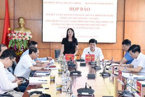 Họp báo cung cấp thông tin về tổ chức Lễ Kỷ niệm 90 năm Ngày truyền thống Đảng bộ tỉnh Lạng Sơn
