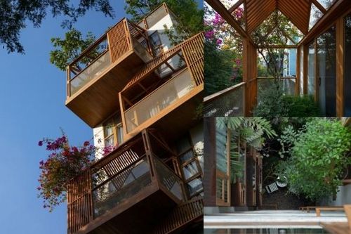 'Bọc' lam gỗ bên ngoài, tòa nhà Việt 'gây sốt' trên báo Mỹ