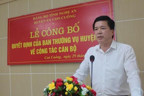 Bí thư huyện ủy Con Cuông giữ chức Chánh Văn phòng Tỉnh ủy Nghệ An