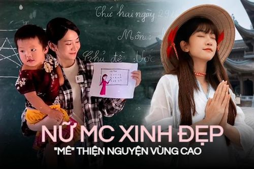 Nữ MC lên vùng cao giúp các em nhỏ đến trường