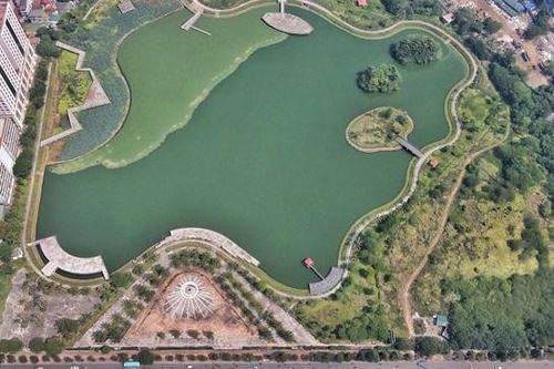 Sau 7 năm thi công dự án công viên ở Thủ đô thiết kế theo phong cách sân golf dang dở