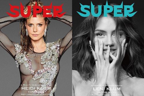 Mẹ con siêu mẫu Heidi Klum hở bạo trên tạp chí