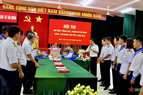 Vùng 2 Hải quân khai mạc Hội thi thư viện, phòng đọc, phòng Hồ Chí Minh năm 2023