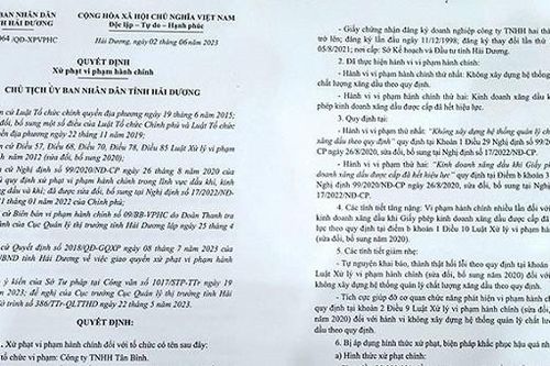 Kinh doanh xăng dầu khi giấy phép hết hiệu lực, một công ty bị xử phạt hơn 100 triệu đồng