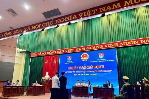 Chi đoàn VKSND quận Thanh Khê phối hợp tổ chức phiên tòa giả định