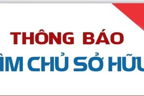 Thông báo tìm chủ sở hữu hàng hóa