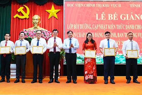 Bế giảng lớp bồi dưỡng dành cho cán bộ quy hoạch Ban chấp hành Đảng bộ tỉnh, Ban Thường vụ Tỉnh ủy nhiệm kỳ 2025-2030