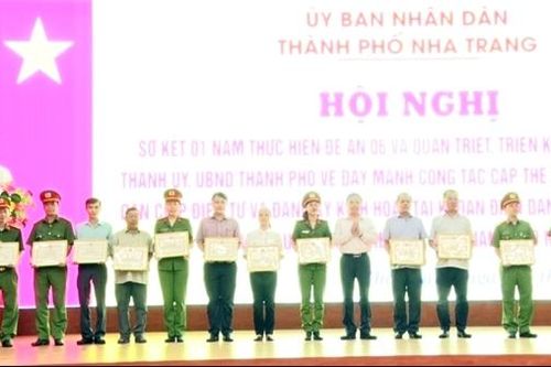 TP Nha Trang cấp CCCD đạt tỷ lệ hơn 97%