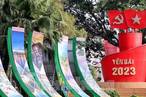 Nơi diễn ra Hội thảo 'Thúc đẩy chuyển đổi số khu vực Trung du và miền núi phía Bắc' đã sẵn sàng