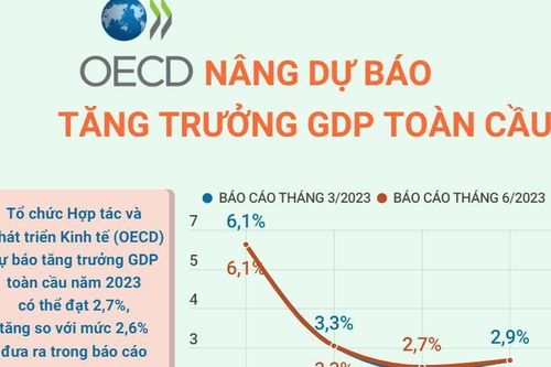 OECD nâng dự báo tăng trưởng GDP toàn cầu