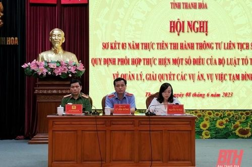 Sơ kết 3 năm phối hợp thực hiện quản lý, giải quyết các vụ án, vụ việc tạm đình chỉ