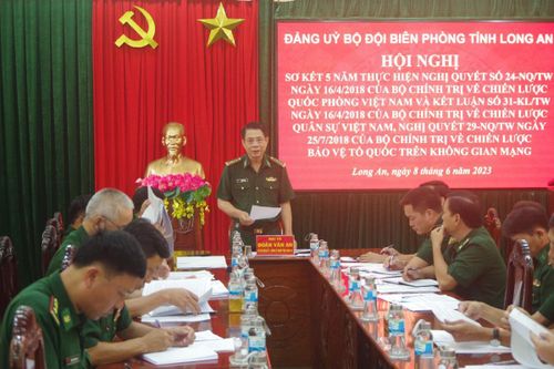 Đảng ủy BĐBP Long An sơ kết 5 năm thực hiện Nghị quyết số 24, Kết luận số 31 và Nghị quyết số 29 của Bộ Chính trị