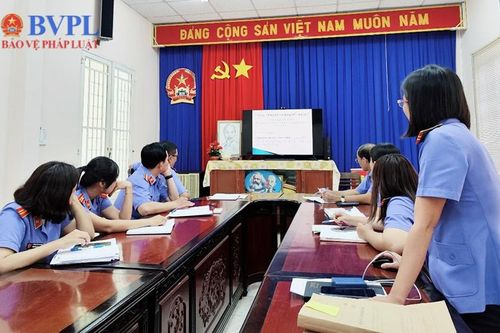 VKSND huyện Châu Thành, tỉnh Tiền Giang thực hiện tốt mô hình 'Phòng họp không giấy