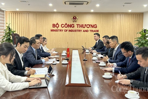 Thứ trưởng Đặng Hoàng An làm việc với Thứ trưởng Bộ Công Thương Singapore