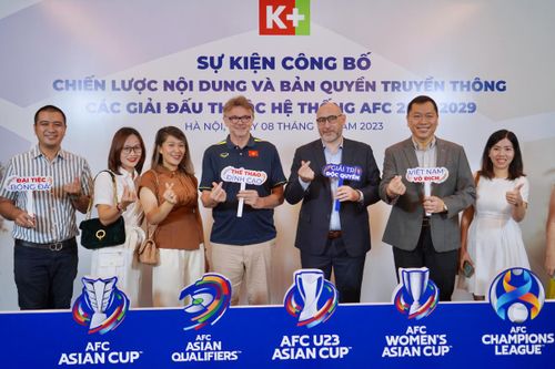 K+ độc quyền các giải đấu do AFC tổ chức