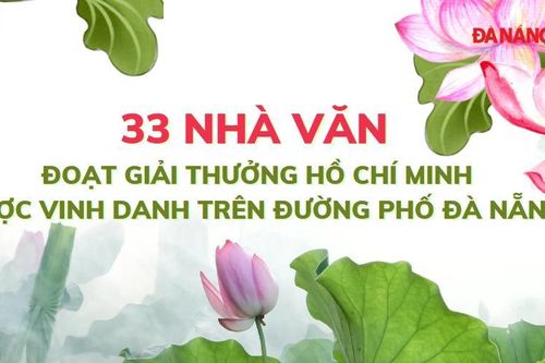 Infographic - 33 nhà văn đoạt giải thưởng Hồ Chí Minh được vinh danh trên đường phố Đà Nẵng
