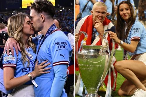 Các nàng WAGs Man City vào sân mừng chức vô địch Champions League