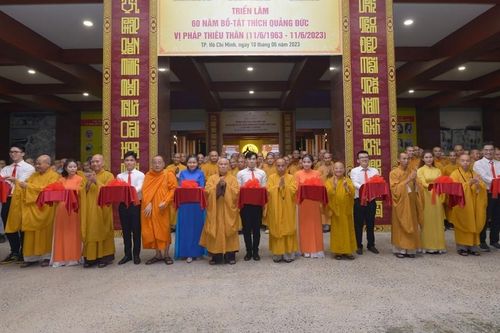 Khai mạc triển lãm nhân Hội thảo về Bồ-tát Thích Quảng Đức ở Học viện Phật giáo VN tại TP.HCM