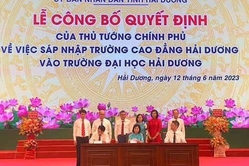 Sáp nhập Trường Cao đẳng Hải Dương vào Trường Đại học Hải Dương