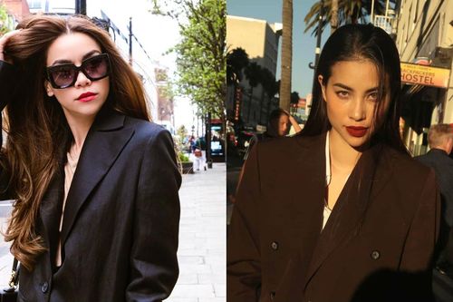 Cặp chị em Hà Hồ, Phạm Hương diện suit khiến fans đứng ngồi không yên: Bạn thích 'phú bà' nào hơn?