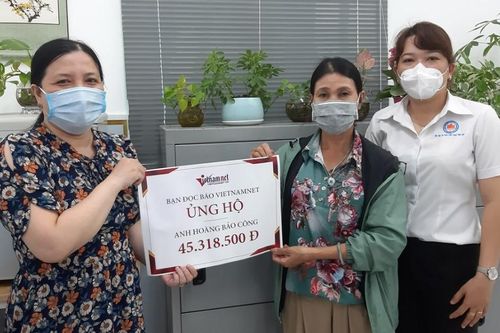 Anh Hoàng Bảo Công được bạn đọc ủng hộ hơn 45 triệu đồng