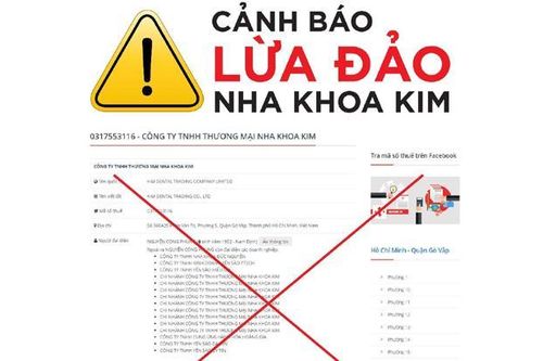 Nha Khoa Kim cảnh báo tình trạng bị mạo danh để lừa đảo