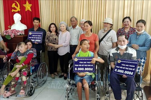 Tặng xe lăn và hỗ trợ sinh kế cho nạn nhân chất độc da cam/dioxin