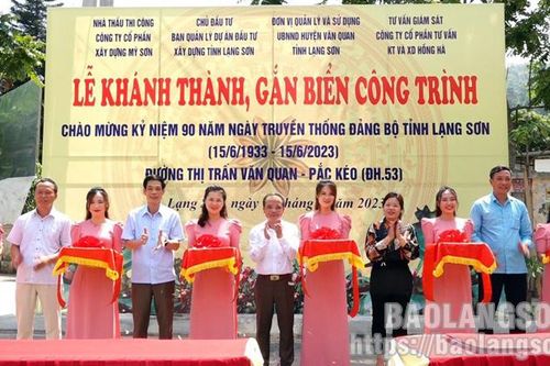 Khánh thành, gắn biển công trình chào mừng kỷ niệm 90 năm Ngày truyền thống Đảng bộ tỉnh