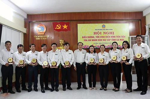 Biểu dương, tôn vinh điển hình tiên tiến TAND hai cấp tỉnh Cà Mau