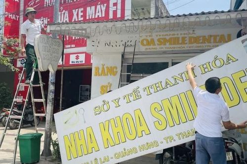 Bất ngờ kiểm tra, phát hiện 2 cơ sở nha khoa hoạt động 'chui'