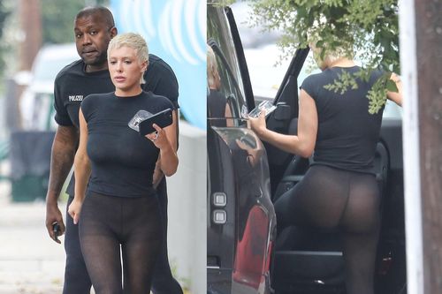 Bạn gái Kanye West mặc quần xuyên thấu đi ăn trưa