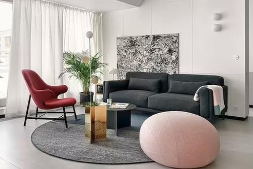 Căn hộ 42m² được thiết kế tinh tế với nội thất và màu sắc hiện đại