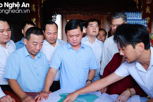 Bí thư Tỉnh ủy Thái Thanh Quý khảo sát thực địa một số dự án trên địa bàn huyện Nam Đàn
