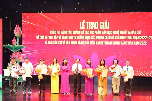 An Giang trao giải Cuộc thi viết về học tập, làm theo Bác năm 2022- 2023 và Giải Búa liềm vàng tỉnh An Giang lần thứ II năm 2022