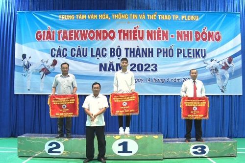 Câu lạc bộ Nguyễn Viết Xuân vô địch Giải Taekwondo Thiếu niên-Nhi đồng TP. Pleiku
