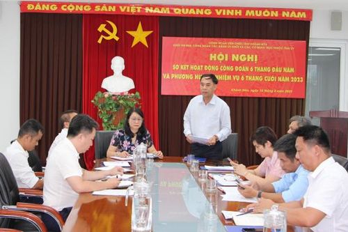 Khối thi đua Công đoàn các Đảng ủy khối và các cơ quan trực thuộc Tỉnh ủy Khánh Hòa: Sơ kết hoạt động 6 tháng đầu năm 2023