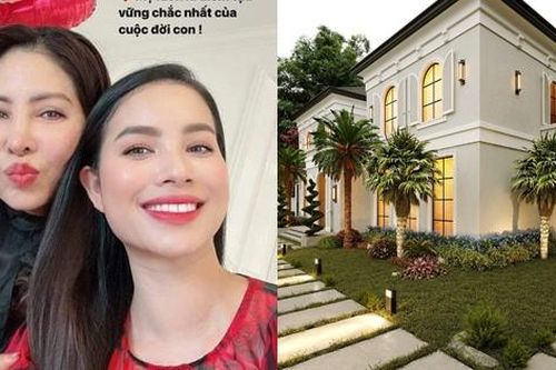 Sống ở Mỹ nhưng Hoa hậu Phạm Hương vẫn chi tiền khủng xây biệt thự lớn cho mẹ ở quê nhà