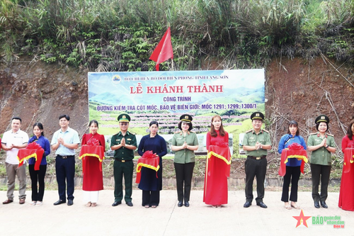 Bộ đội Biên phòng tỉnh Lạng Sơn khánh thành công trình đường kiểm tra cột mốc bảo vệ biên giới