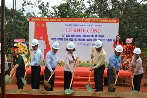 Bình Phước: Khởi công xây dựng nhà văn hóa ở thôn dân tộc huyện biên giới Bù Gia Mập