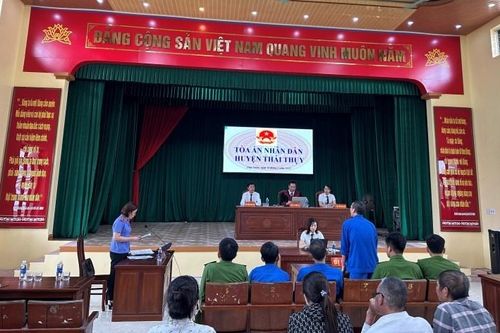 VKSND huyện Thái Thụy phối hợp với Tòa án cùng cấp xét xử phiên tòa lưu động án hình sự