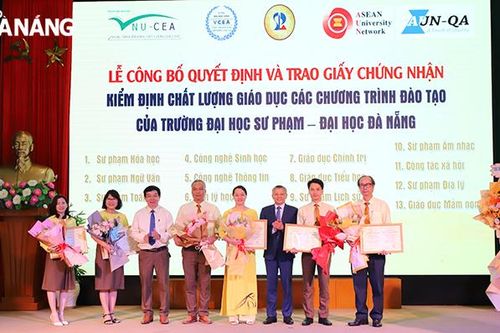 Trường Đại học Sư phạm – Đại học Đà Nẵng có 13 chương trình đào tạo được công nhận kiểm định chất lượng giáo dục
