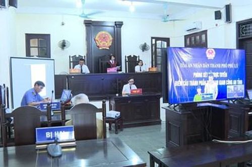 VKSND TP Phủ Lý phối hợp tổ chức 4 phiên tòa hình sự xét xử trực tuyến