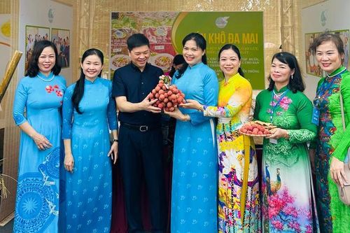 Phụ nữ Bắc Giang mang sản phẩm OCOP đến 'Chợ quê an toàn' tại thành phố Hải Phòng
