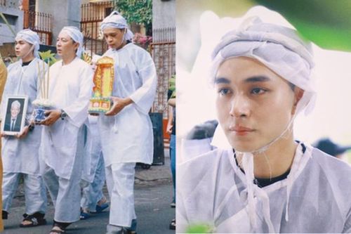 Jun Phạm nghẹn ngào trong lễ tiễn đưa bố