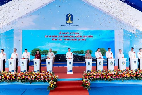 Bà Rịa - Vũng Tàu: Khởi công dự án Nâng cấp, mở rộng đường ven biển Vũng Tàu - Bình Thuận