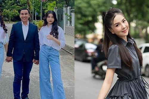 Hai con gái tình cảm bên MC Quyền Linh, MC Mai Ngọc xinh tươi