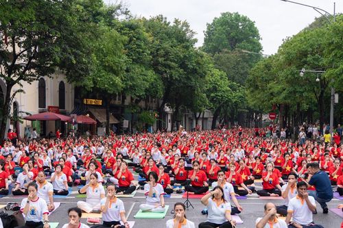 Hơn 1.000 người hưởng ứng Festival chào mừng ngày Quốc tế Yoga