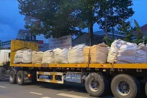 Bình Phước: Bắt quả tang xe đầu kéo đổ trộm chất thải ra lô cao su