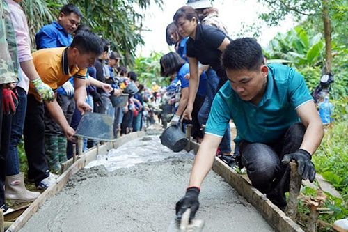 Khánh thành đường lên cột mốc 1086 tại xã Tân Thanh